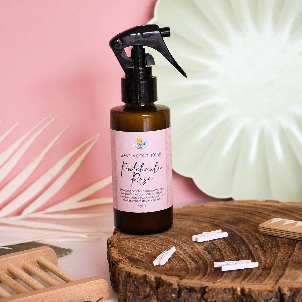 Patchouli Rose Leave-In Conditioner | Natural Hair Conditioner for Dry, Damaged & Frizzy Hair | Lightweight Vegan Hair Care for All Hair Types-0