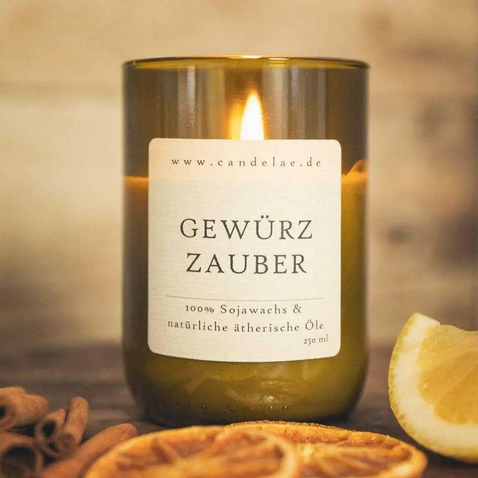 CANDELAE GEWÜRZZAUBER Duftkerze Sojawachs mit würzigem Aroma 250 ml