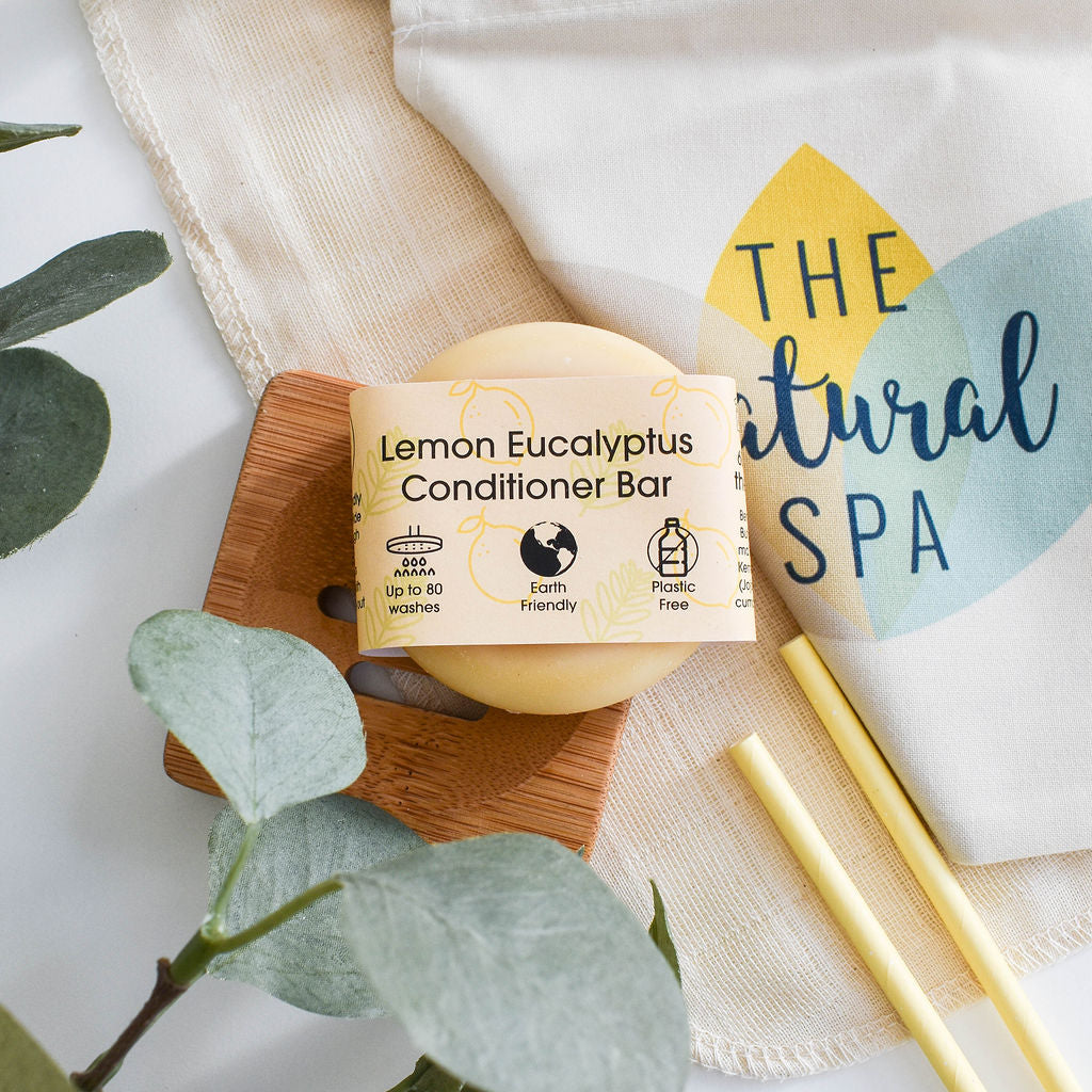 Lemon Eucalyptus Solid Conditioner Bar | Natural Hair Conditioner for All Hair Types | Vegan, Plastic-Free Hair Care-0