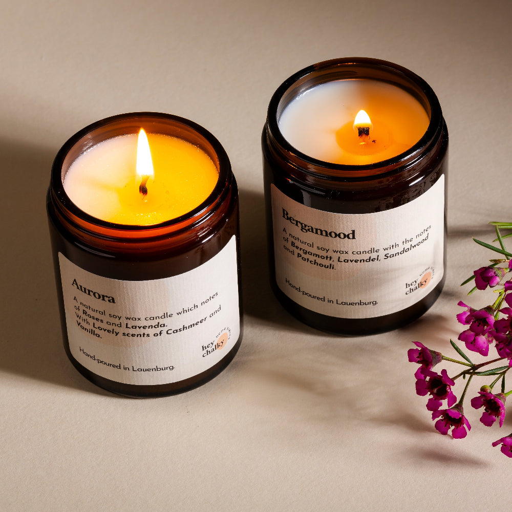 HEY CHALKY Duftkerze im Glas Sol e Mare 155g - moodbild