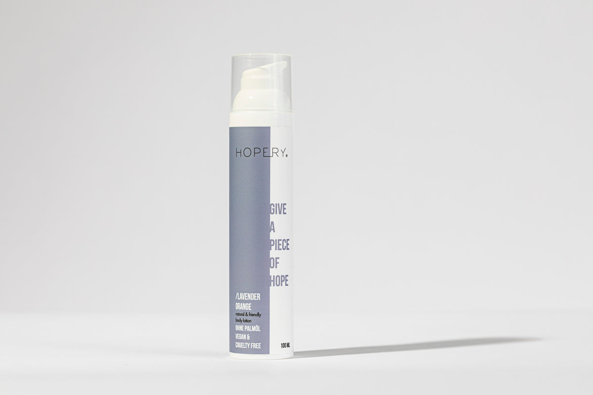 HOPERY Bodylotion für zarte Haut mit Lavendel und Orange 200 ml