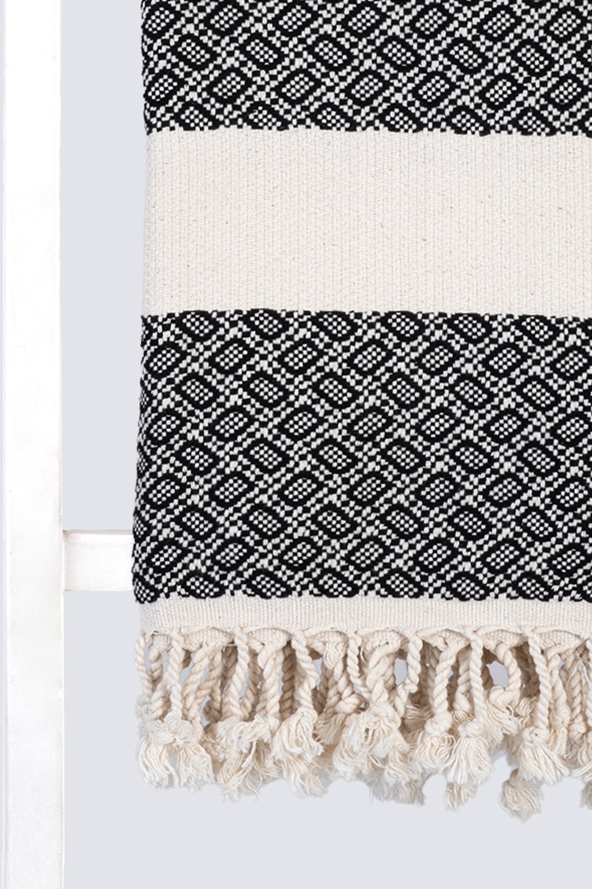 MADEATHAND Türkisches Handtuch LOKUM - black schwarz