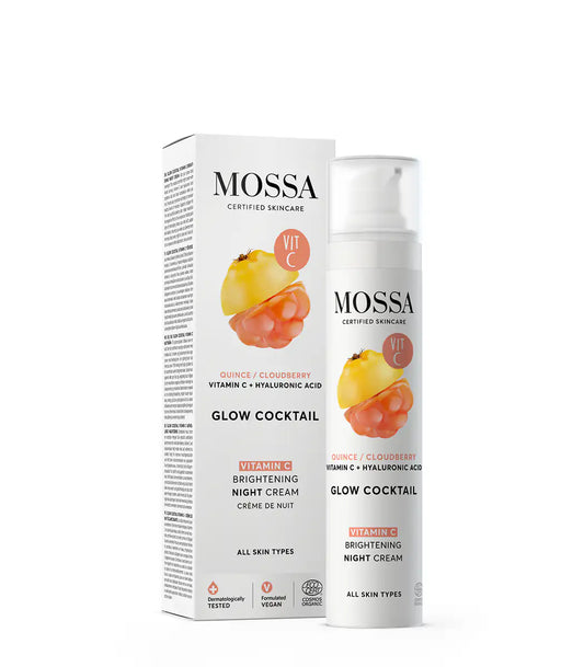 MOSSA GLOW COCKTAIL Vitamin C Nachtcreme Vitamin C Gesichtscreme für strahlende Haut 50 ml
