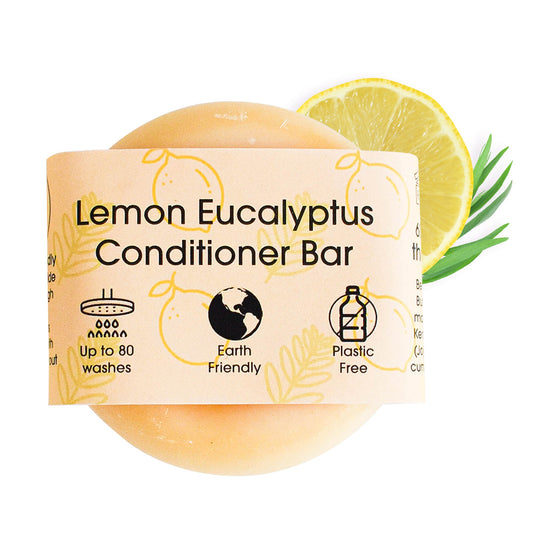 Lemon Eucalyptus Solid Conditioner Bar | Natural Hair Conditioner for All Hair Types | Vegan, Plastic-Free Hair Care-1