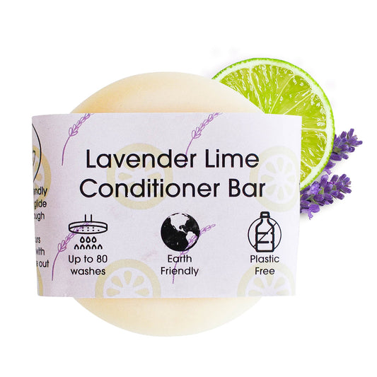Lavender & Lime Solid Conditioner Bar | Natural Hair Conditioner for All Hair Types | Vegan, Plastic-Free Hair Care-1