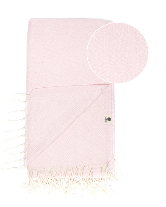 CRYSTAL Beach Towel, Turkish Hammam Towel, Spa & Sauna Towel - Light Pink-1