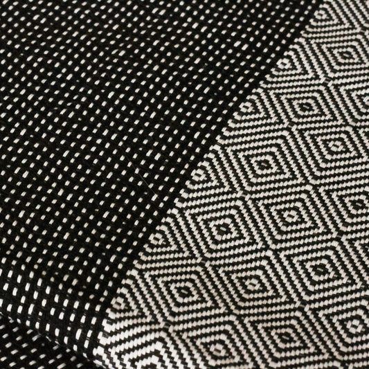 MADEATHAND | TAGESDECKE "TUVAL" | SCHWARZ-WEISS | 200x240cm-1