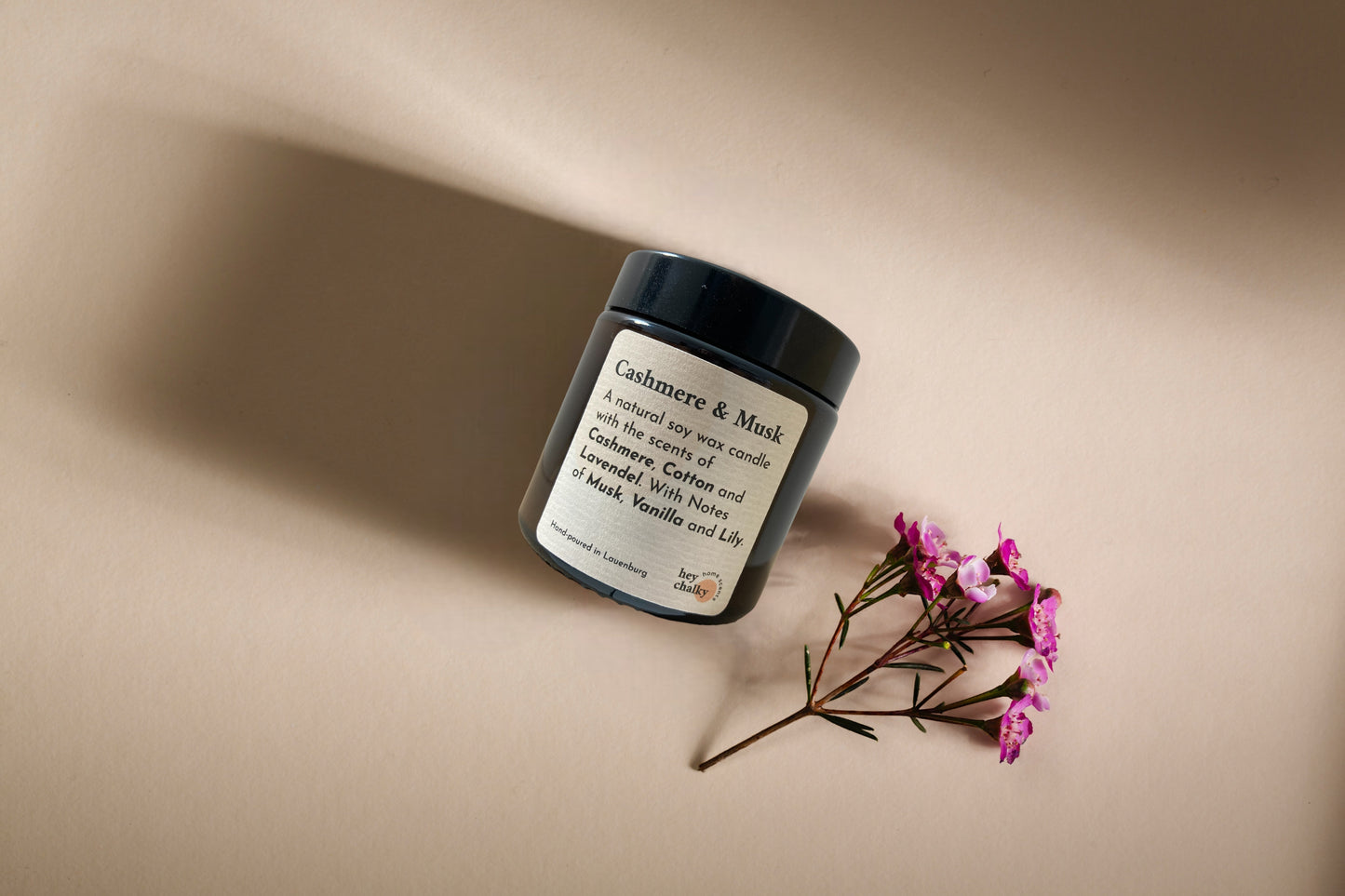 HEY CHALKY | DUFTKERZE IM GLAS CASHMERE & MUSK | 100g-0