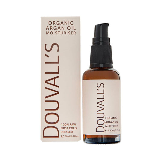 DOUVALL's 100% Arganöl Gesichtspflege trockene Haut 50ml - Pumpspender mit Kartonage