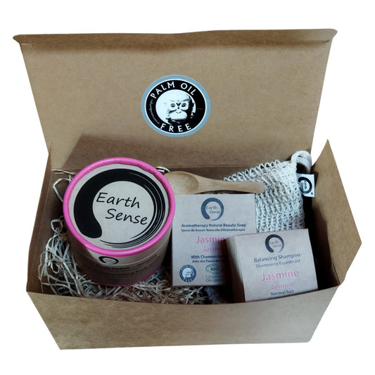 Earth Sense Organics Wellness Geschenkset Jasmin in Verpackung