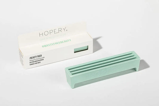 HOPERY Ablage für feste Kosmetik nachhaltige Bambus-Ablage 14 x 3 x 3 cm