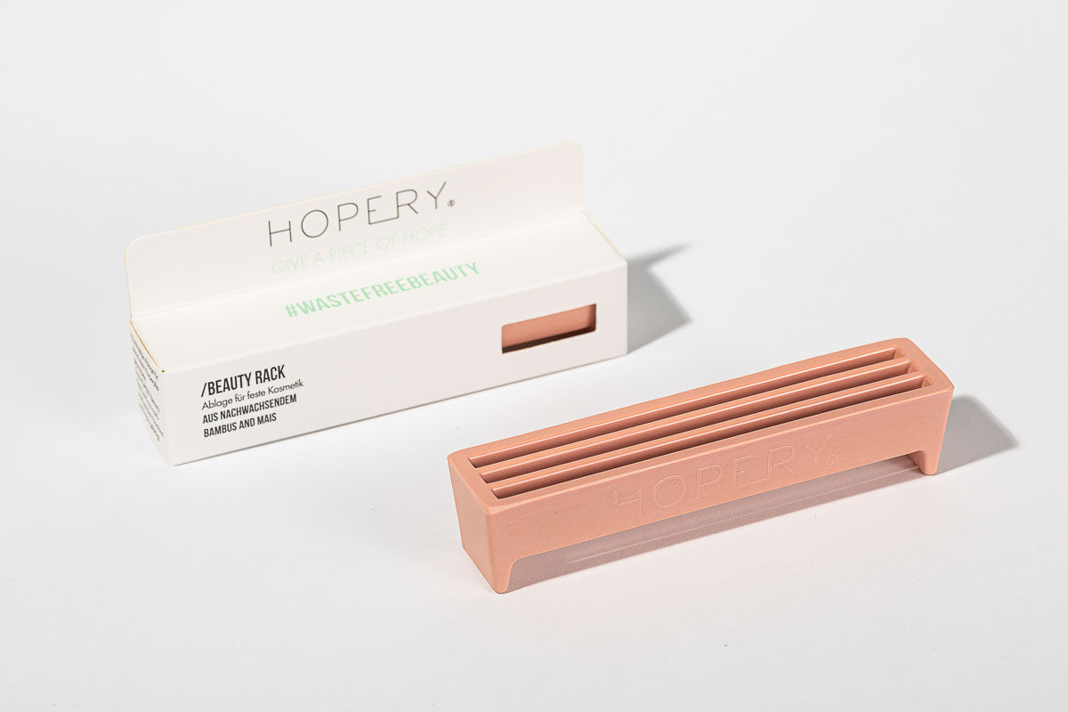 HOPERY Beauty Rack Ablage für feste Kosmetik Bambus