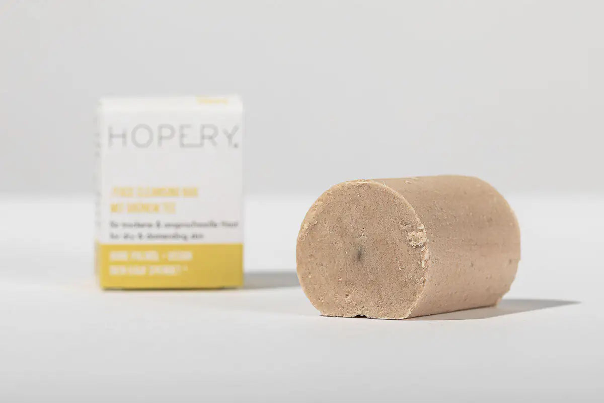 HOPERY Face Cleansing Bar mit grünem Tee für sanfte Gesichtsreinigung 100 g