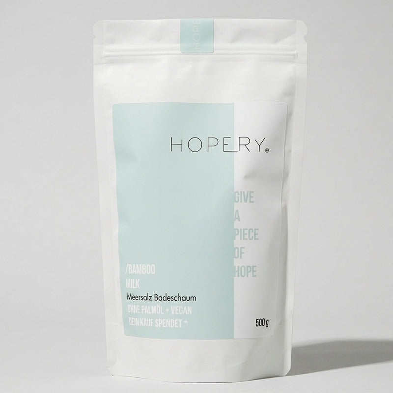 HOPERY Bamboo Milk Meersalz Badeschaum Detox 70 g oder 500 g
