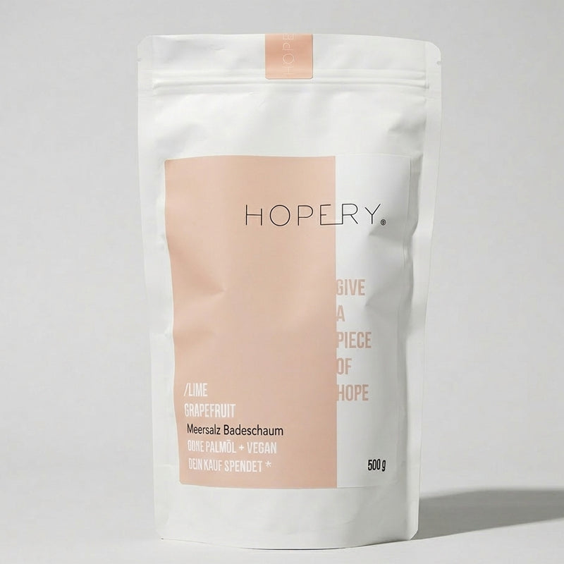 HOPERY Lime Grapefruit Meersalz Badeschaum pflegend 70 g oder 500 g