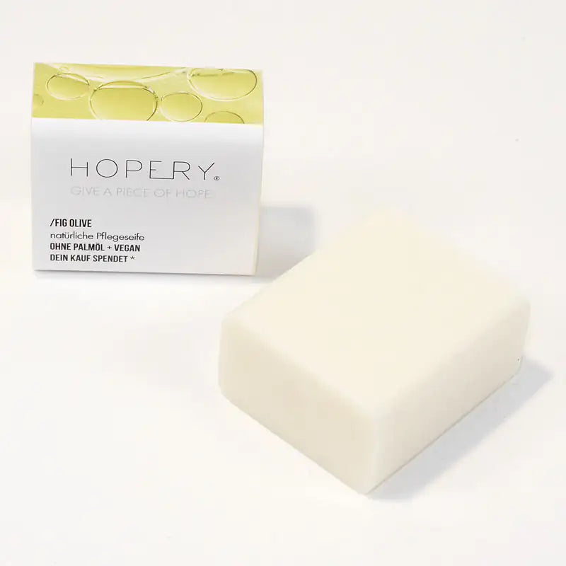 HOPERY Olivenölseife mit Sheabutter und Bio-Arganöl 100 g
