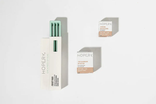 HOPERY Zero Waste Gesichtsreinigung und Ultra Rich Face Serum Set für normale Haut 2-teilig