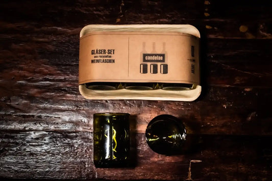 CANDELAE Trinkgläser aus recycleten Weinflaschen - 3er Set