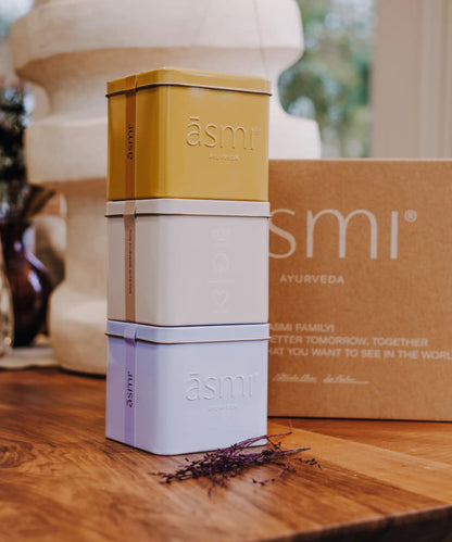 ASMI AYURVEDA Tee Geschenkset Bio Tee Set 3x Dosen
