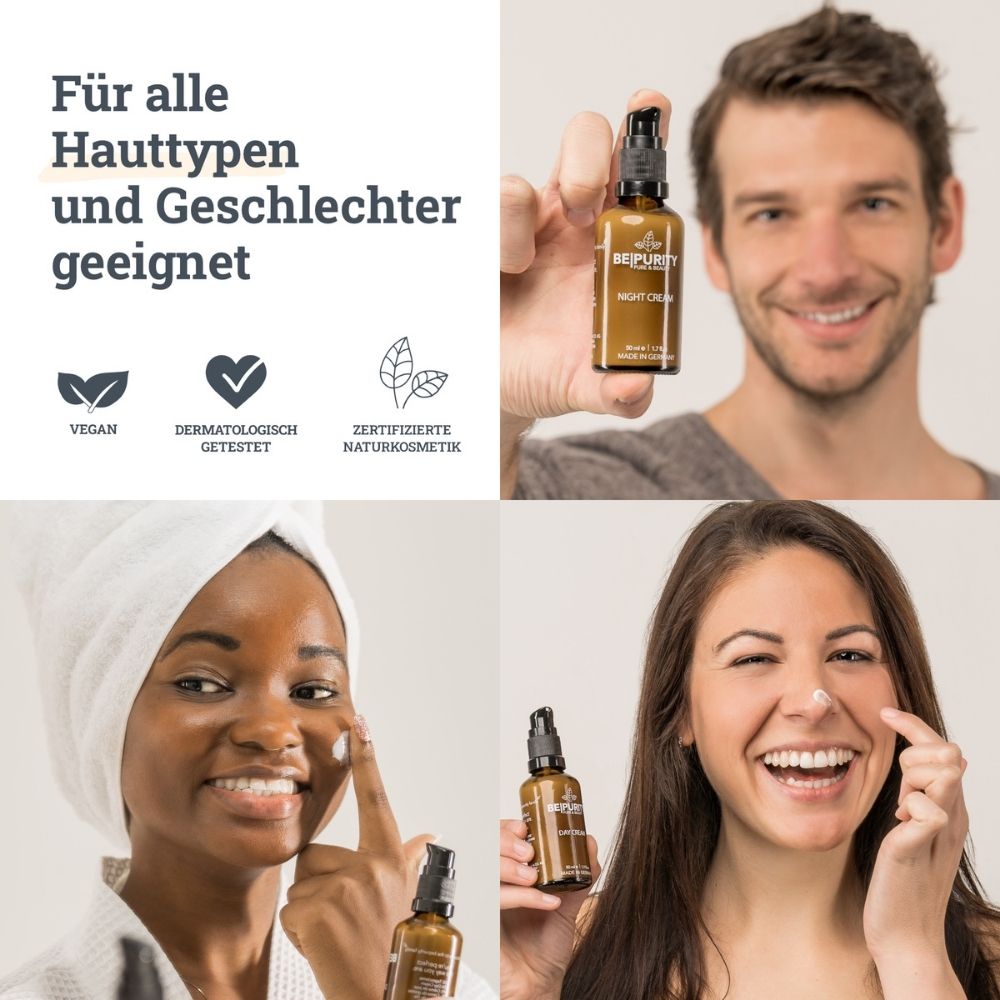 BEPURITY FÜR ALLE HAUTTYPEN UND GESCHLECHTER GEEIGNET - BILD MIT MANN UND FRAUEN