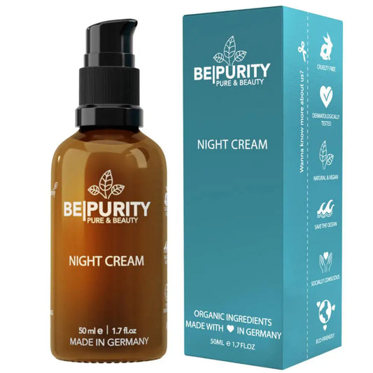 BEPURITY Nachtcreme 50ml - Spenderflasche und Kartonage