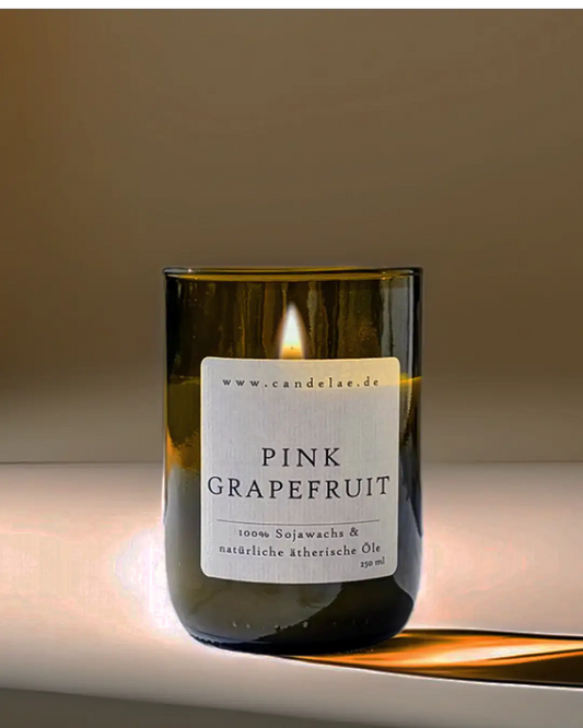 CANDELAE PINK GRAPEFRUIT handgefertigte Duftkerze mit natürlichen Zutaten 250 ml
