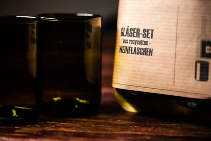 CANDELAE Trinkgläser aus alten Weinflaschen