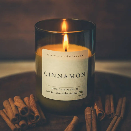 CANDELAE ZIMT Duftkerze aus Sojawachs warmes Aroma 250 ml