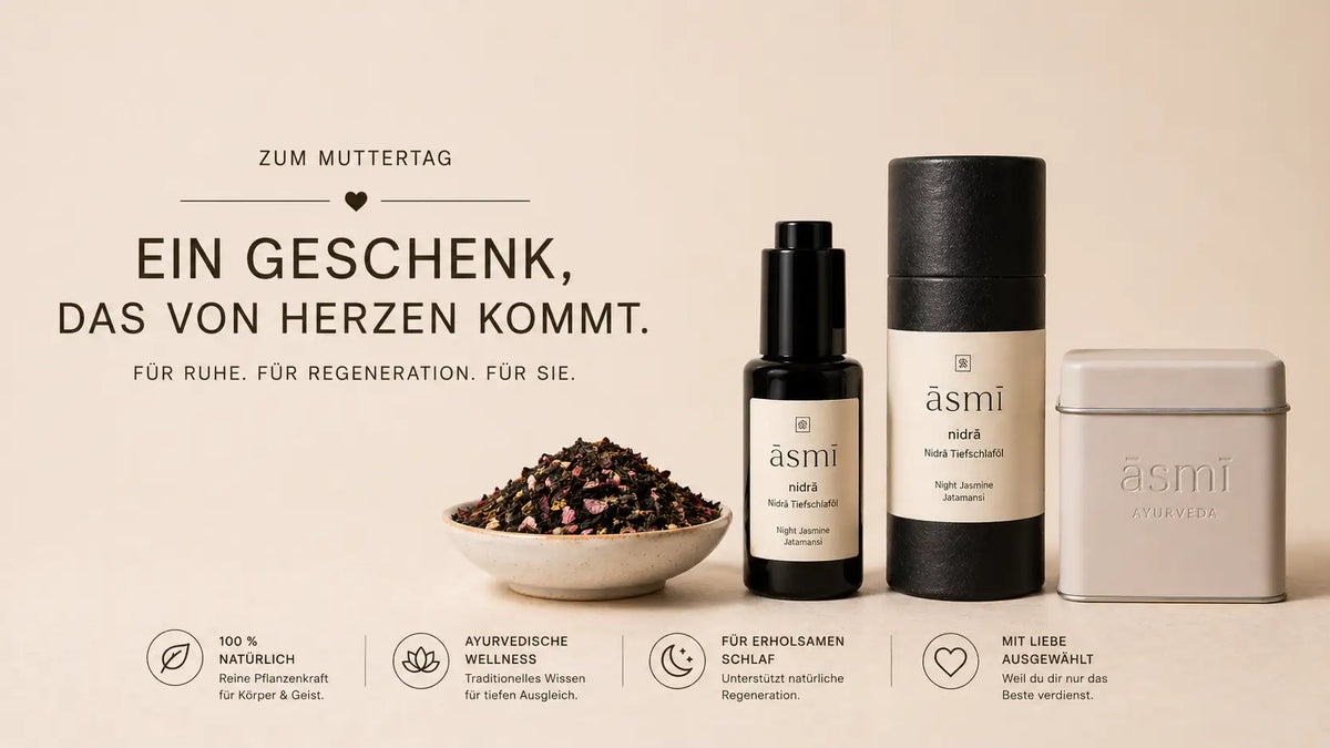 ASMI AYURVEDA Geschenkset Tiefschlaf & Regeneration mit Öl und Tee 2 Stück