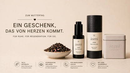 ASMI AYURVEDA Geschenkset Tiefschlaf & Regeneration mit Öl und Tee 2 Stück