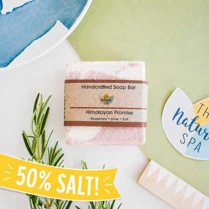 Himalayan Promise Soap Bar | Rosemary Lime & Himalayan Pink Salt Natural Handcrafted Soap | Vegan, Plastic-Free Skincare | 2 Styles Available-0