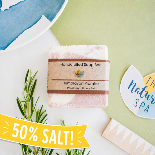 Himalayan Promise Soap Bar | Rosemary Lime & Himalayan Pink Salt Natural Handcrafted Soap | Vegan, Plastic-Free Skincare | 2 Styles Available-0
