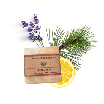 Eves Garden Cold Process Soap Bar | Lemongrass, Lavender & Pine Natural Handcrafted Soap | Vegan, Plastic-Free Skincare | 3 Styles Available-1