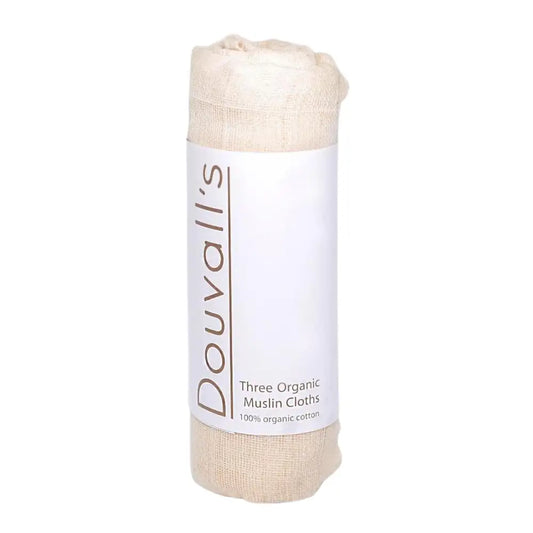 DOUVALL'S BEAUTY Musselin Tuch aus 100% Bio Baumwolle 3er Set