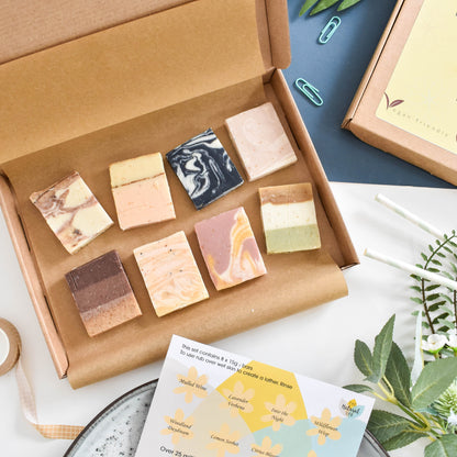 Soap Sampler Gift Set | 8 x 25g Mini Travel Soaps | Natural Handcrafted Letterbox Gift | Vegan, Plastic-Free Skincare-0