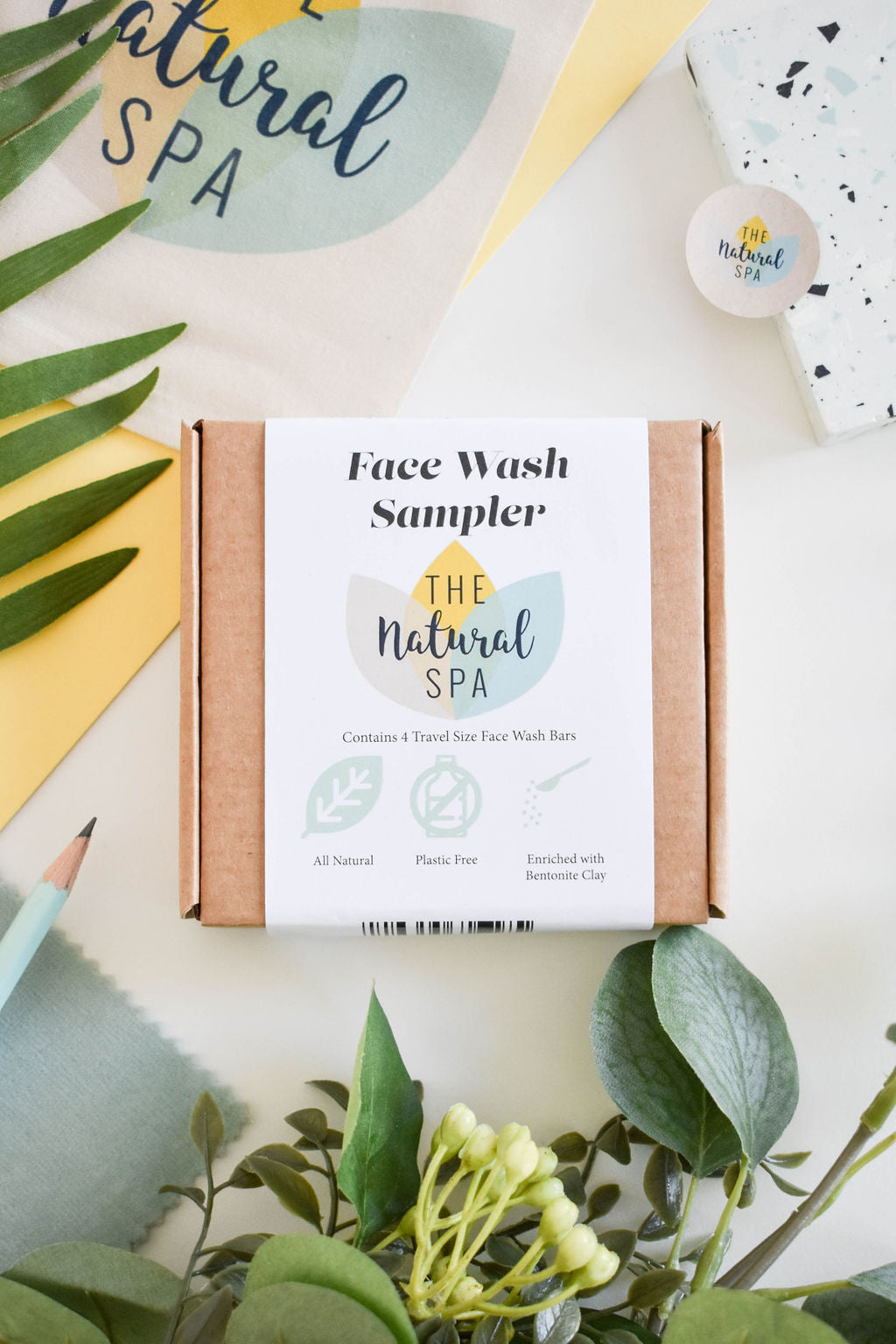 Face Wash Sample Pack | 4 x 15g Natural Facial Cleansing Bars | Vegan, Plastic-Free Skincare | Perfect Travel & Trial Set-1