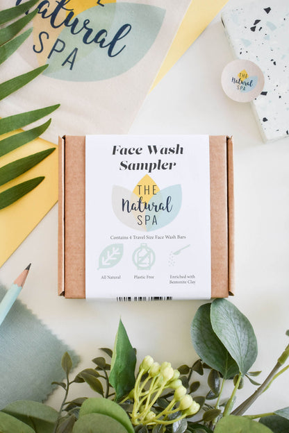 Face Wash Sample Pack | 4 x 15g Natural Facial Cleansing Bars | Vegan, Plastic-Free Skincare | Perfect Travel & Trial Set-1