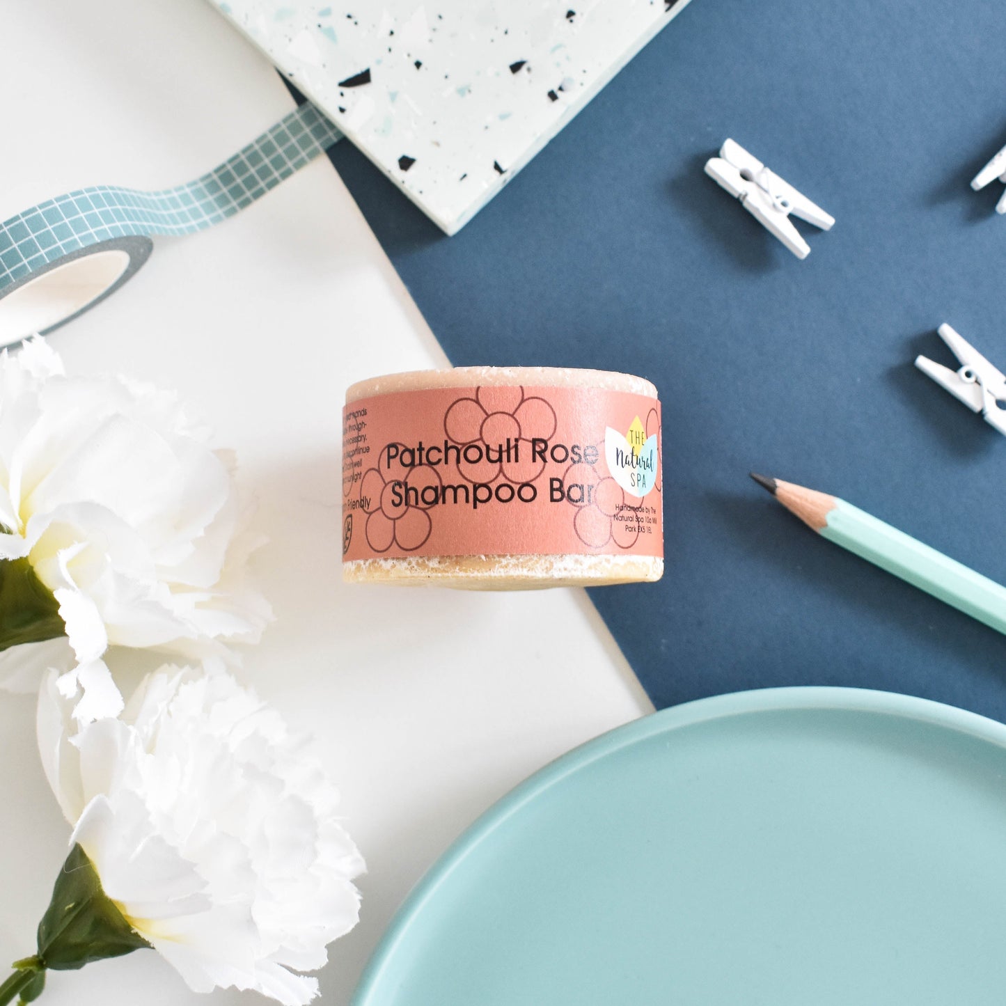 Patchouli Rose Shampoo Bar | Natural Hair Wash for Dry, Damaged & Frizzy Hair | Vegan, Plastic-Free Hair Care-0