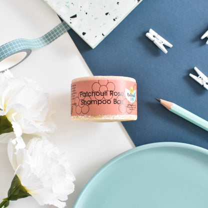 Patchouli Rose Shampoo Bar | Natural Hair Wash for Dry, Damaged & Frizzy Hair | Vegan, Plastic-Free Hair Care-0
