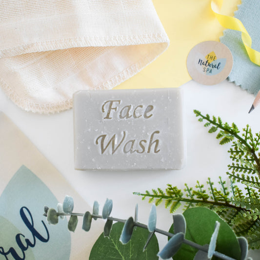Exfoliating Face Wash Bar | Patchouli, Clary Sage & Sweet Orange | Natural Facial Cleanser with Gentle Scrub | Vegan, Plastic-Free Skincare-0