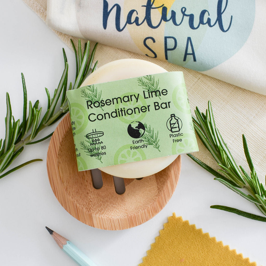 Rosemary & Lime Solid Conditioner Bar | Natural Hair Conditioner for All Hair Types | Vegan, Plastic-Free Hair Care-0