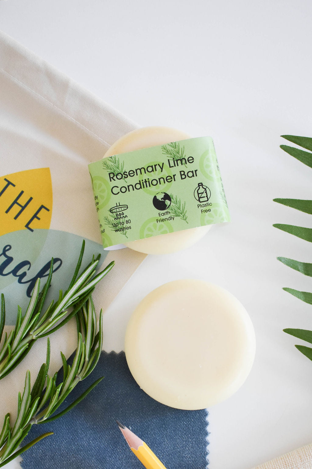 Rosemary & Lime Solid Conditioner Bar | Natural Hair Conditioner for All Hair Types | Vegan, Plastic-Free Hair Care-2