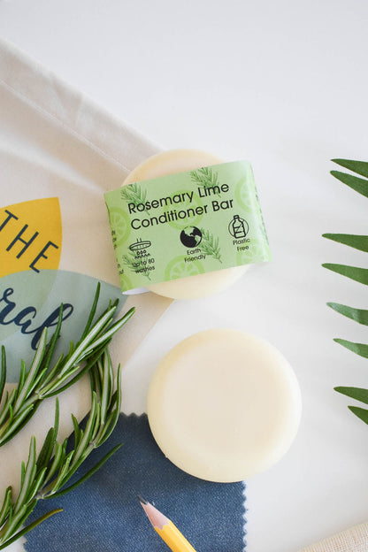 Rosemary & Lime Solid Conditioner Bar | Natural Hair Conditioner for All Hair Types | Vegan, Plastic-Free Hair Care-2