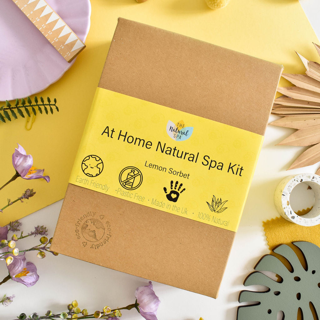 THE NATURAL SPA | WELLNESS GESCHENKSET ZITRONENSORBET | DUFTKERZE, BADESALZ & SEIFE-2