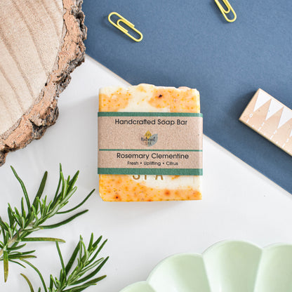 Rosemary Clementine Soap Bar 100g -  Scented with essential oils - 3 different styles-0