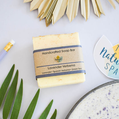 Lavender Verbena Soap Bar | Spanish Verbena & Lavender Natural Handcrafted Soap | Vegan, Plastic-Free Skincare | 3 Styles Available-0