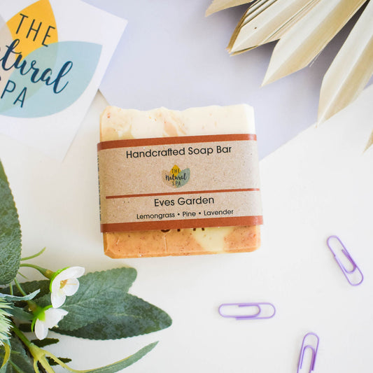 Eves Garden Cold Process Soap Bar | Lemongrass, Lavender & Pine Natural Handcrafted Soap | Vegan, Plastic-Free Skincare | 3 Styles Available-2
