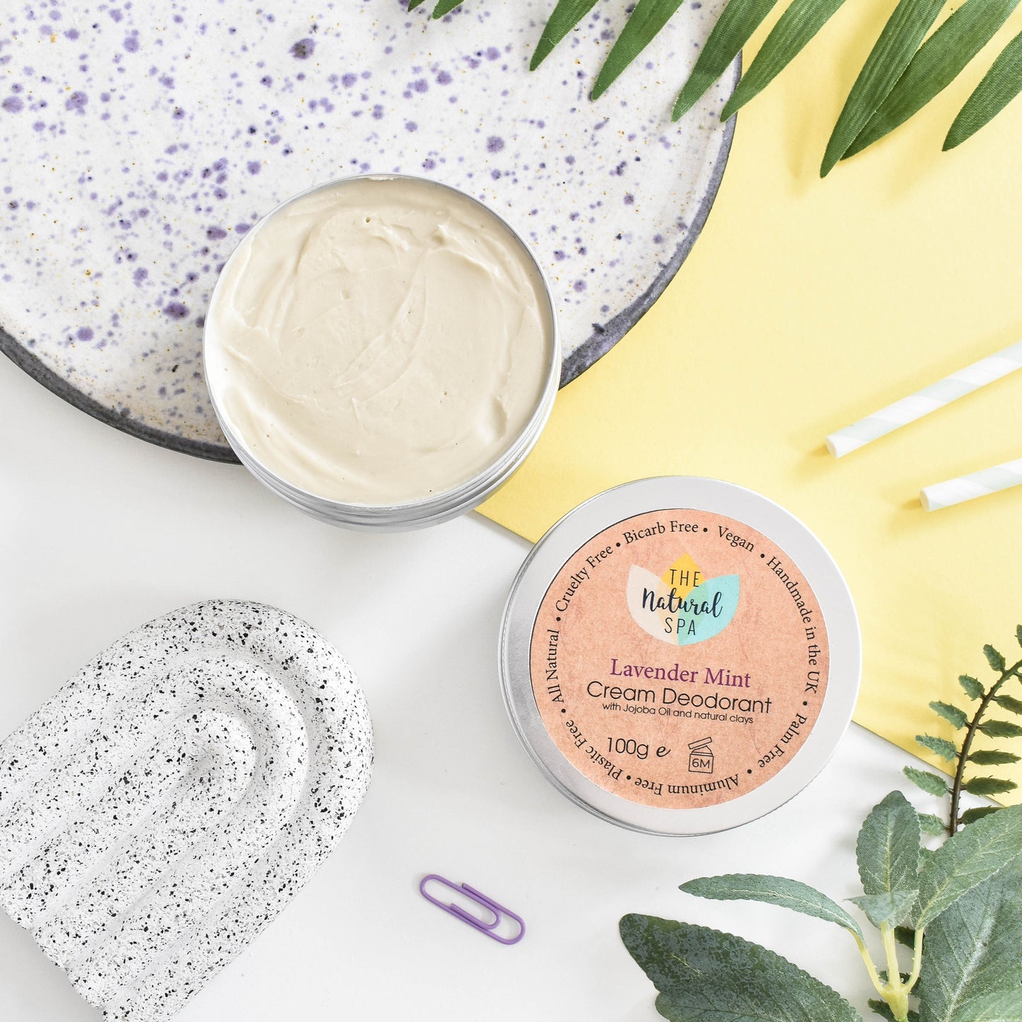 Lavender Mint Cream Deodorant Balm | Natural Bicarb & Aluminium-Free | Gentle, Vegan, Plastic-Free Odour Protection-0