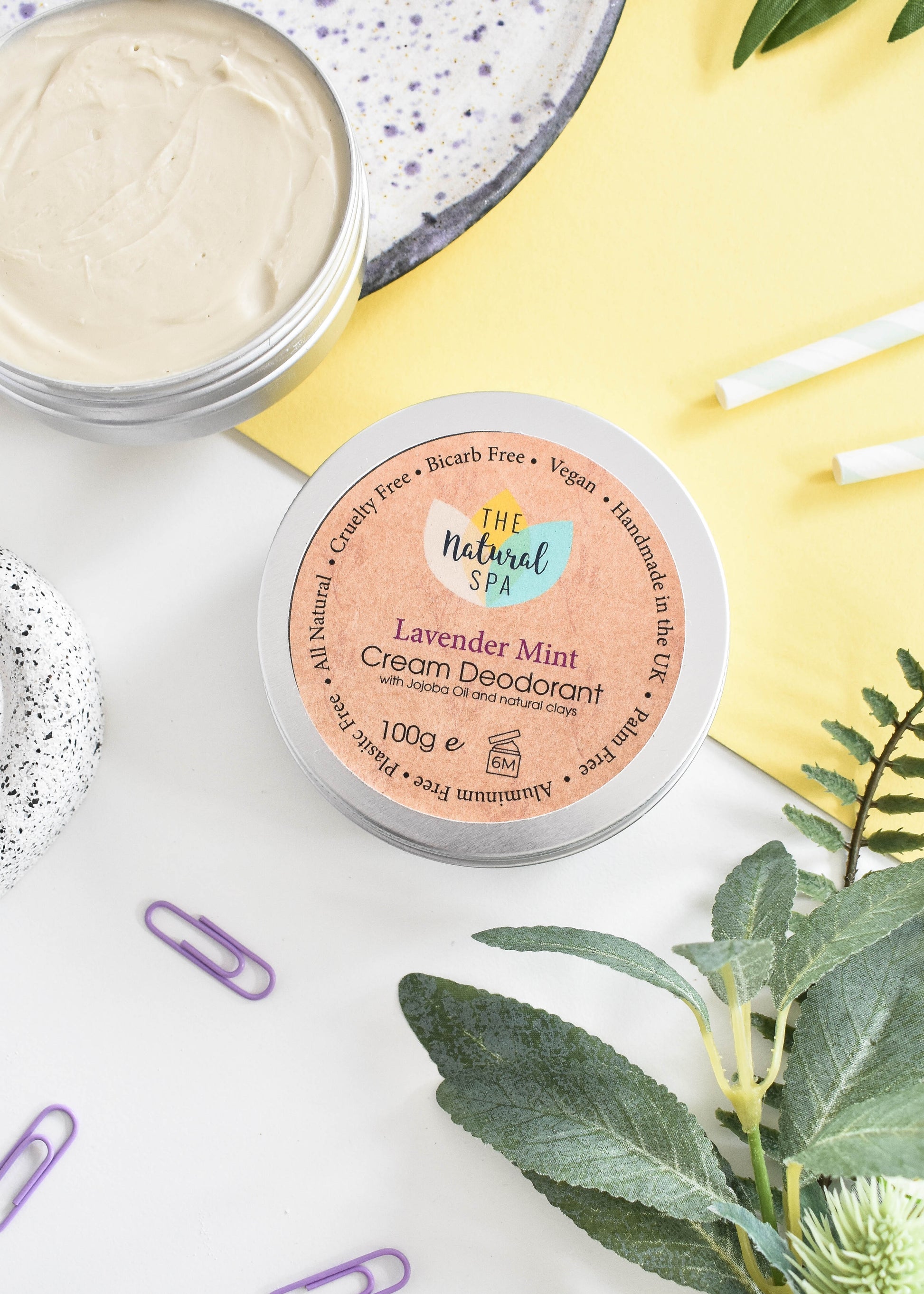 Lavender Mint Cream Deodorant Balm | Natural Bicarb & Aluminium-Free | Gentle, Vegan, Plastic-Free Odour Protection-2