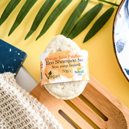 Patchouli Rose ECO Shampoo Bar | Natural, Non-Soap Hair Wash | Vegan & Plastic-Free Hair Care for All Hair Types-0
